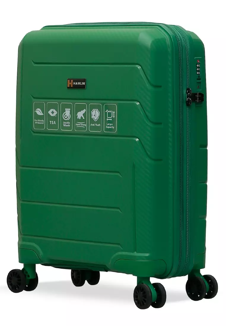 Carlton Koper Size 20inch Classic Design Suitcase Unisex TSA Lock Material Polypropylene ORIGINAL - Army Green