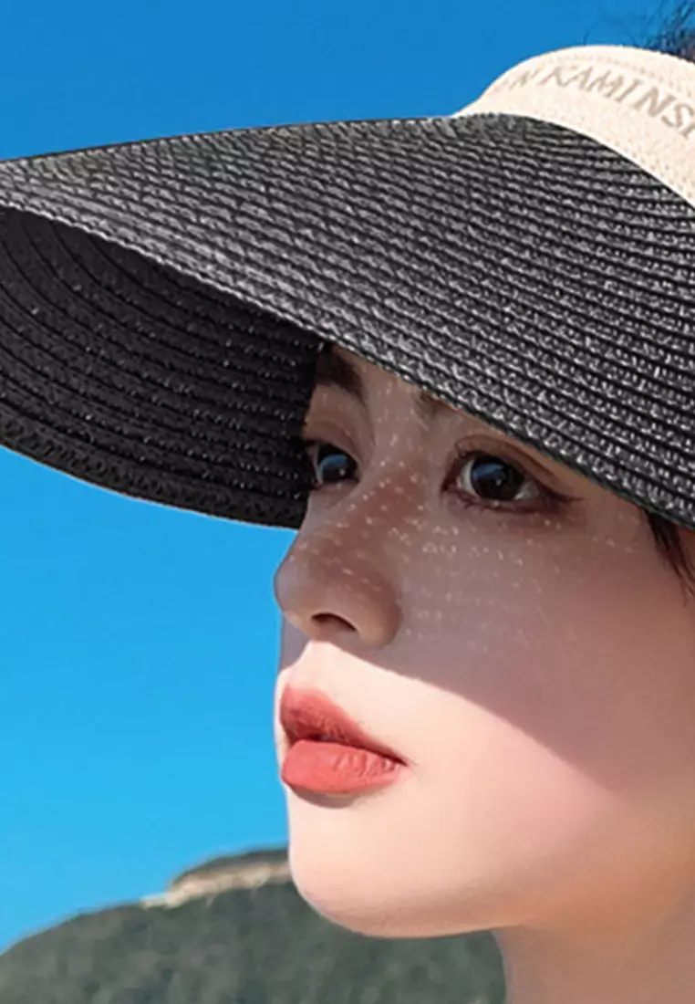 Versatile Sunscreen Sunshade Straw Hat A22062401BKBE