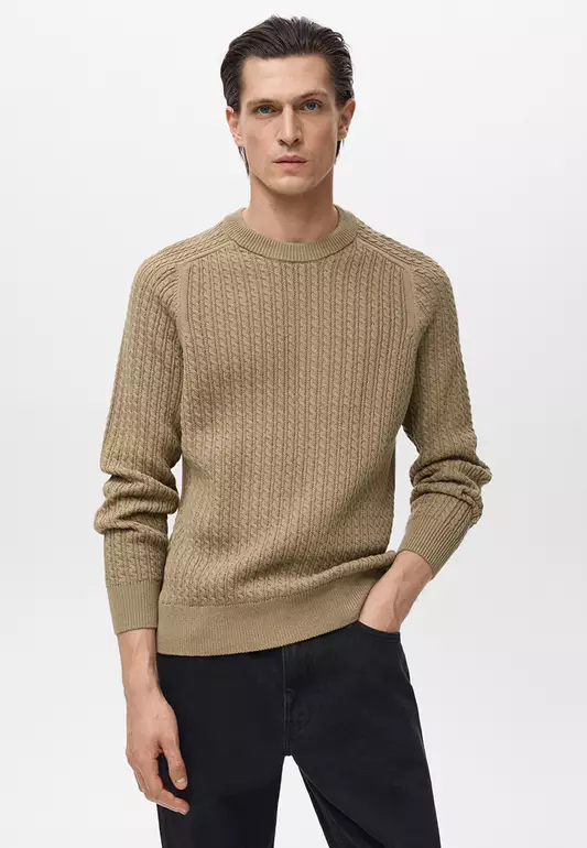 100% Cotton Braided Sweater