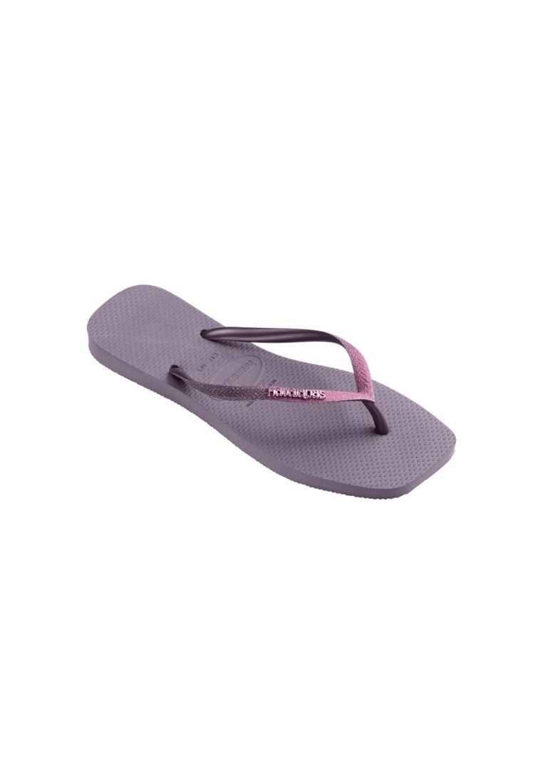 Women Slim Square Glitter Flip Flops - Malve