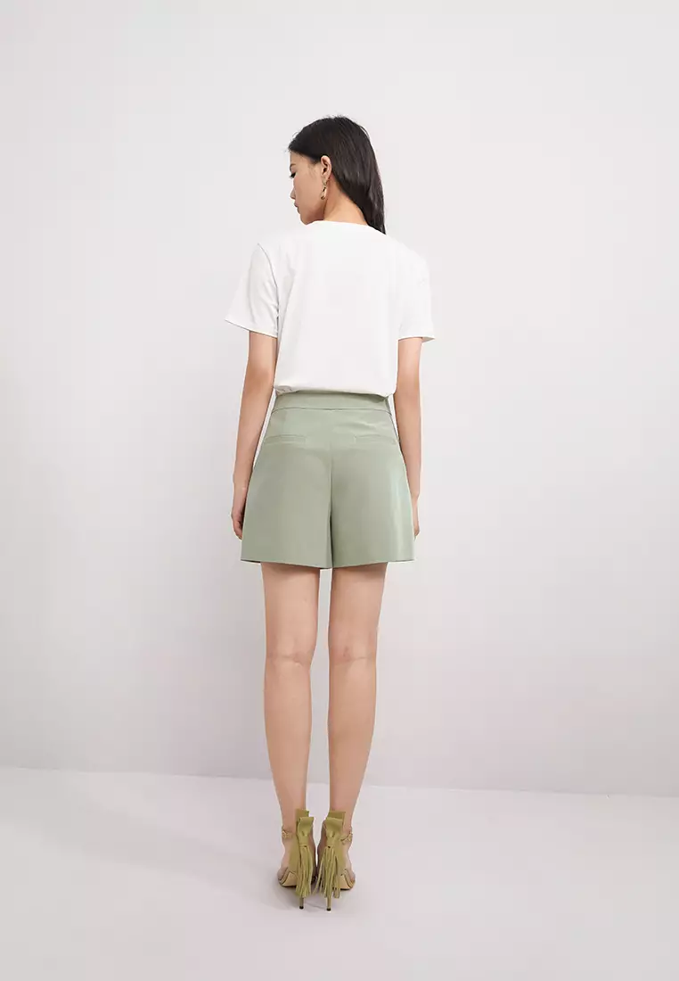 Front Contrast Fold Shorts