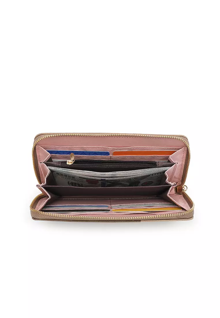 Women's Clutch Purse / Wallet (Dompet Wanita dengan Gelang) - Cokelat