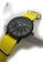 EGLANTINE black and yellow EGLANTINE® Paname Fluo 40mm Unisex IP Black Alloy case Quartz Watch, black dial on Yellow NATO Strap 671FEACB5ADE22GS_3