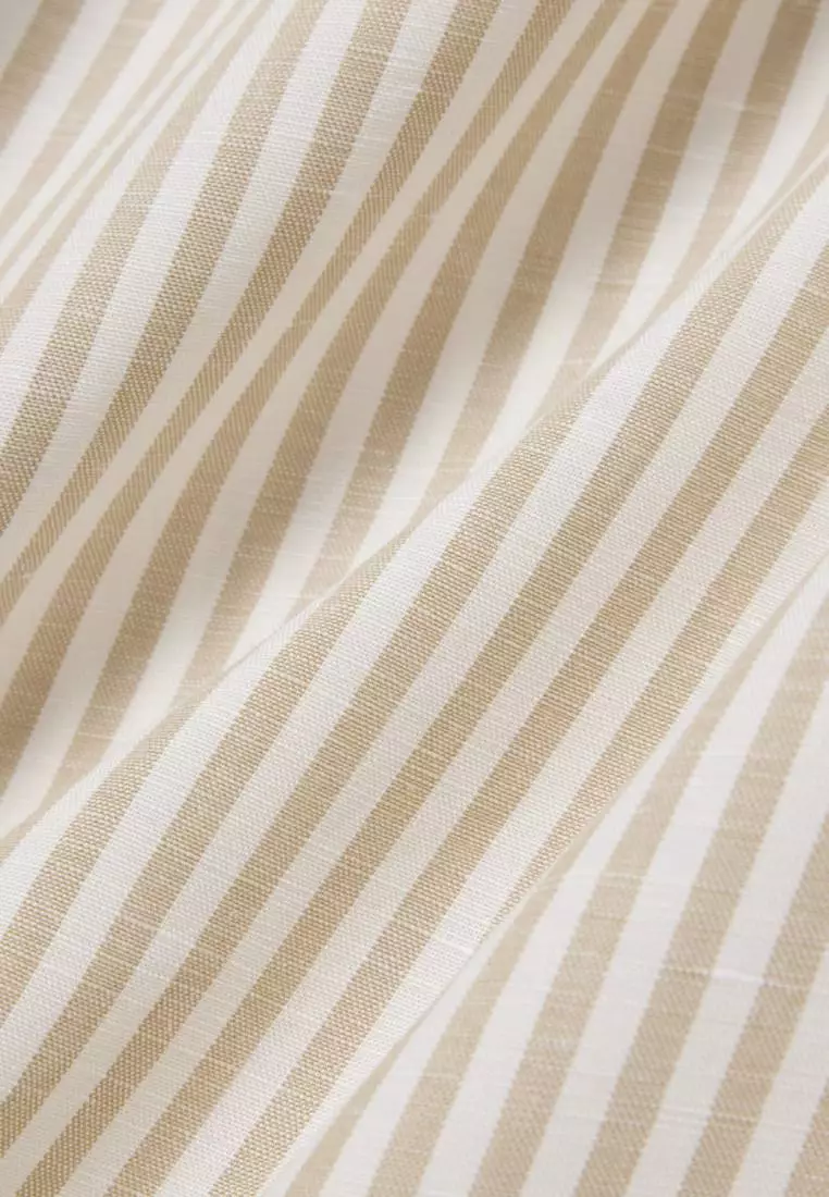 Oversized Linen Blend Shirt Dress