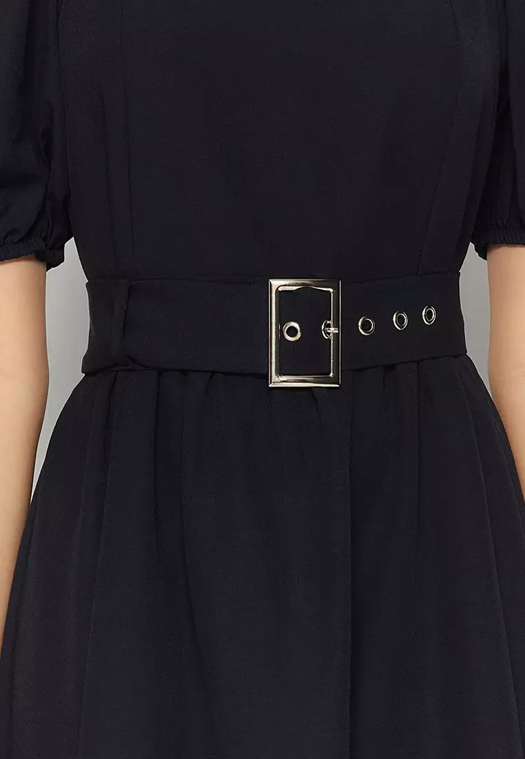 Buy Trendyol Midi Dress with Belt 2024 Online | ZALORA Singapore
