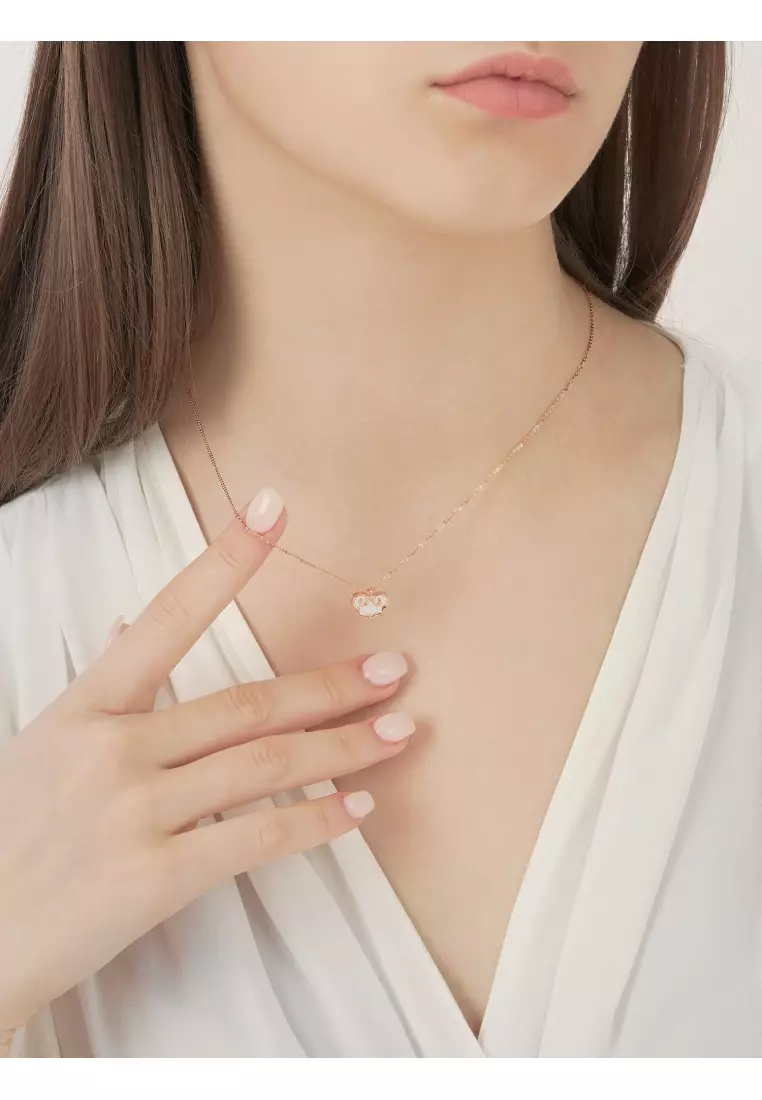 18K Rose Gold Ruyi Necklace for Women 92736N