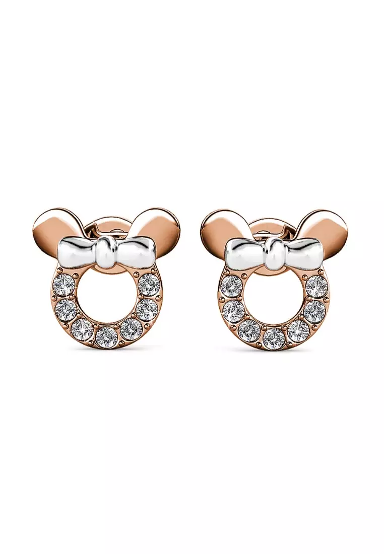 Rose gold minnie best sale mouse earrings
