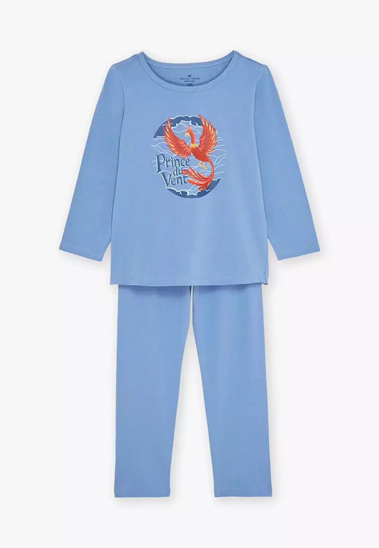 Pyjamas Set with mask and Phoenix printed Cape