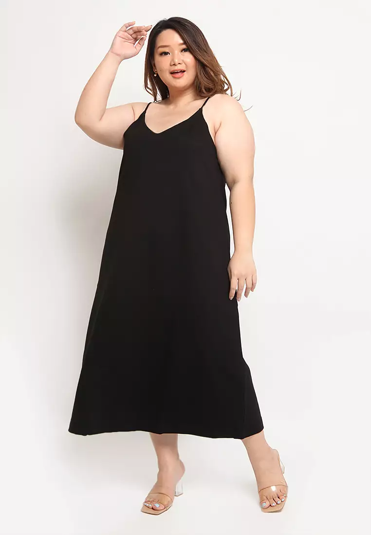 Plus Size Slip Dress Elizabeth Black