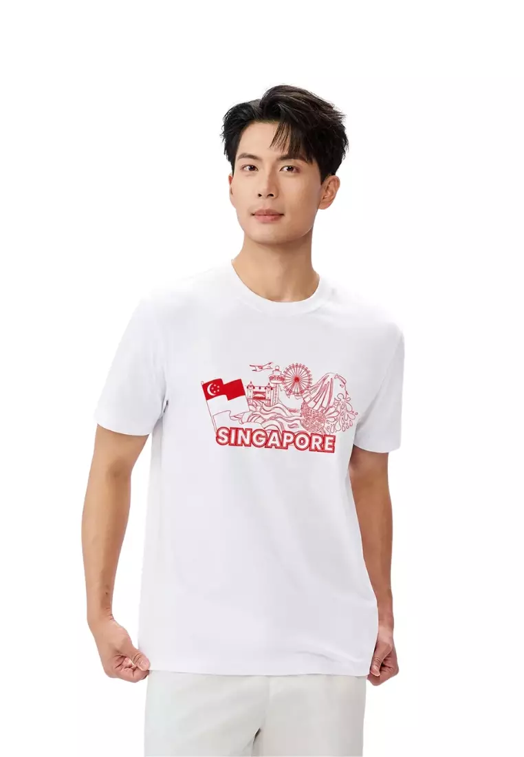 Giordano Men NDP 2026 Collection Slim Fit Crew Neck Printed T-Shirt (Singapore National Day Parade Collection)