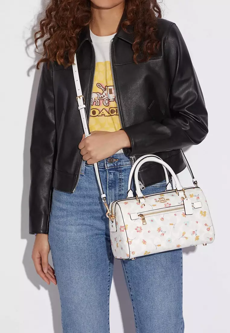 Rowan satchel with heart floral print 2025