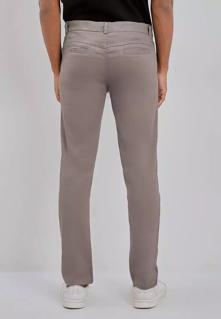 PAULMAY Celana Chino Pria Panjang Slim Fit - Grey