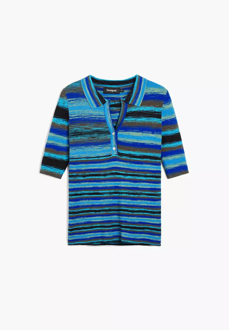 Striped knit T-shirt