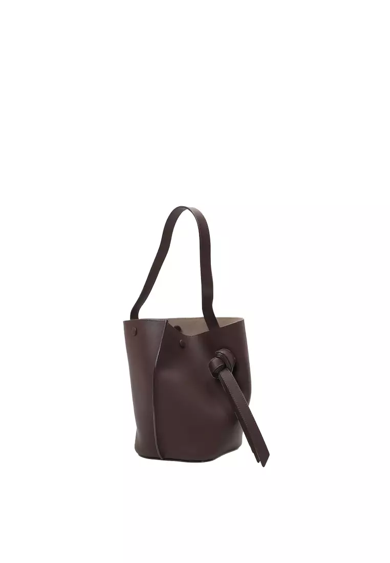 ORUKAMI Knot Bucket Bag Small - Cacao