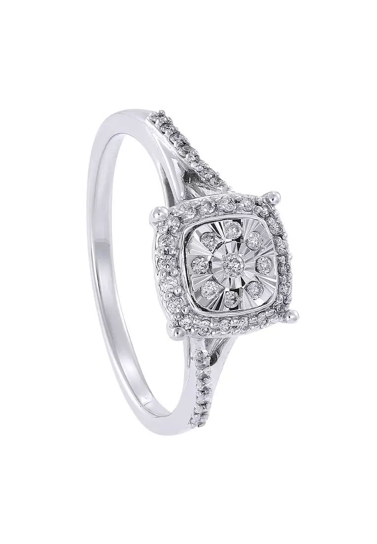 Buy HABIB HABIB Round Diamond Ring in 375 9K White Gold 265850223