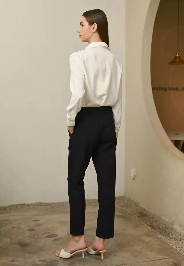 翻领长袖女衬衫