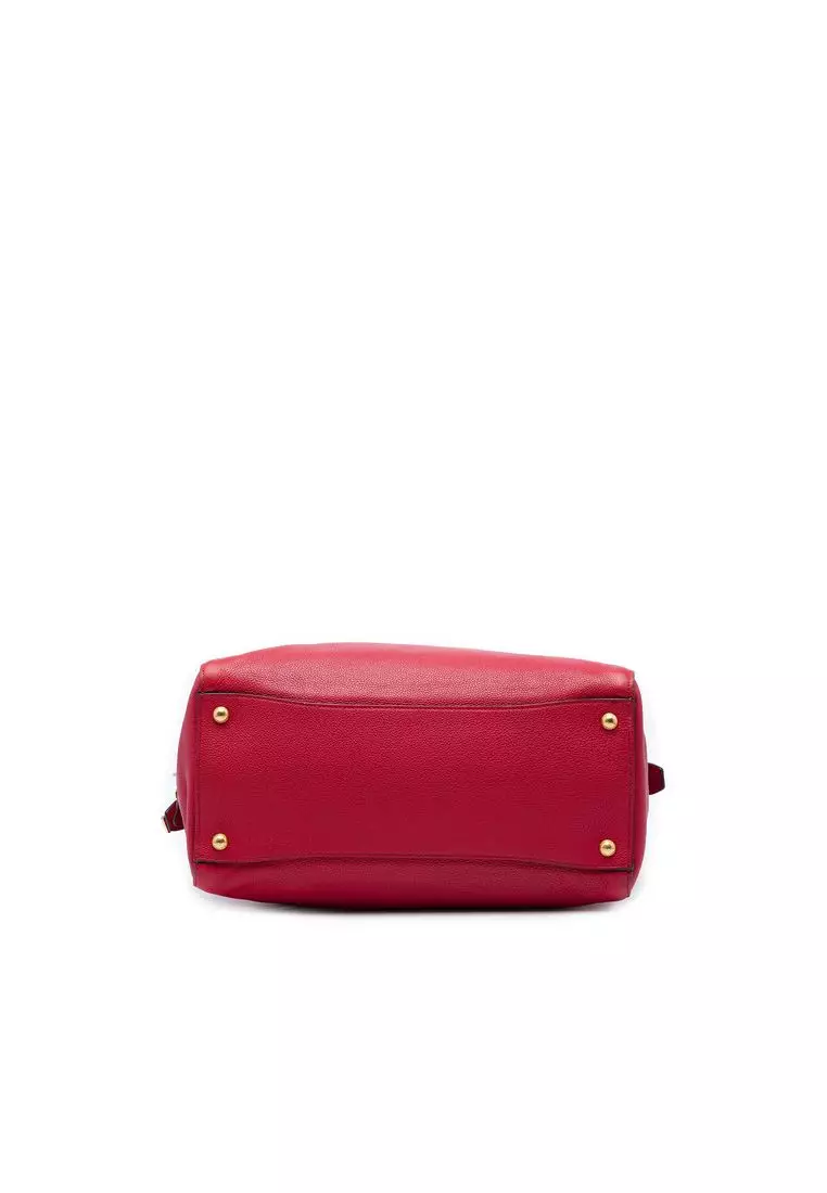 Pre-Loved Prada Vitello Daino Zip Top Convertible Tote