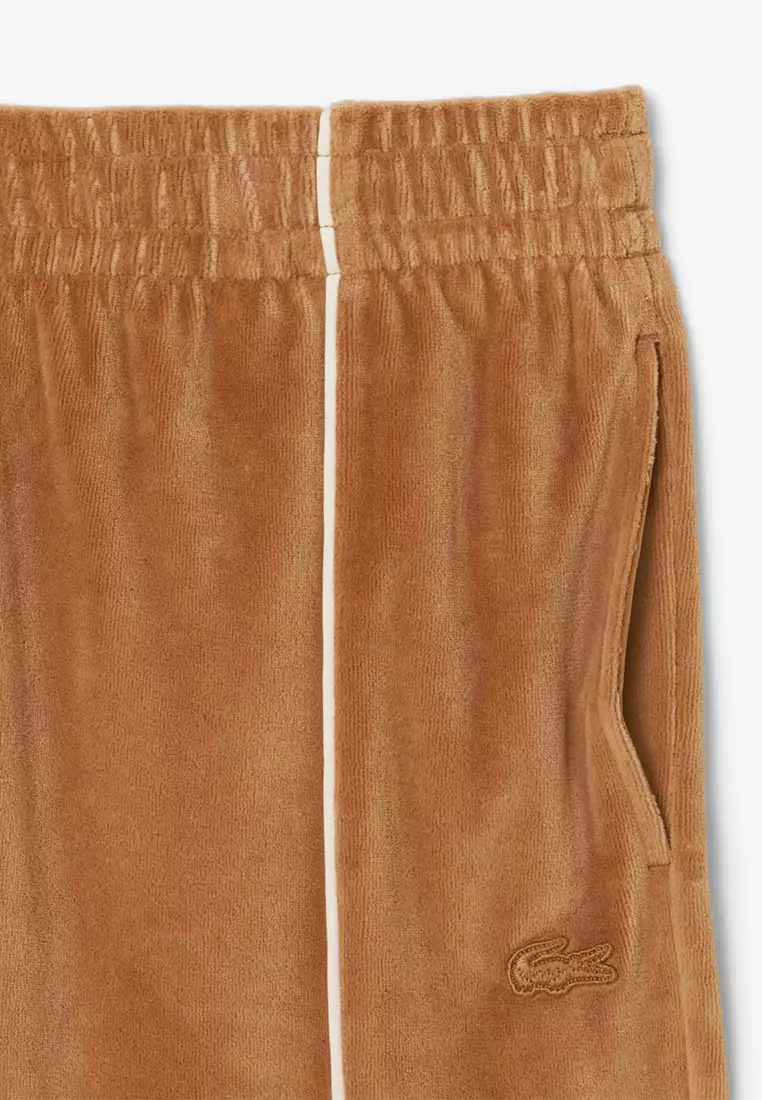 Trim Accent Velour Sweatpants