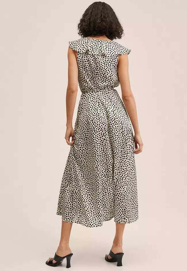 Polka-Dot Ruffled Dress