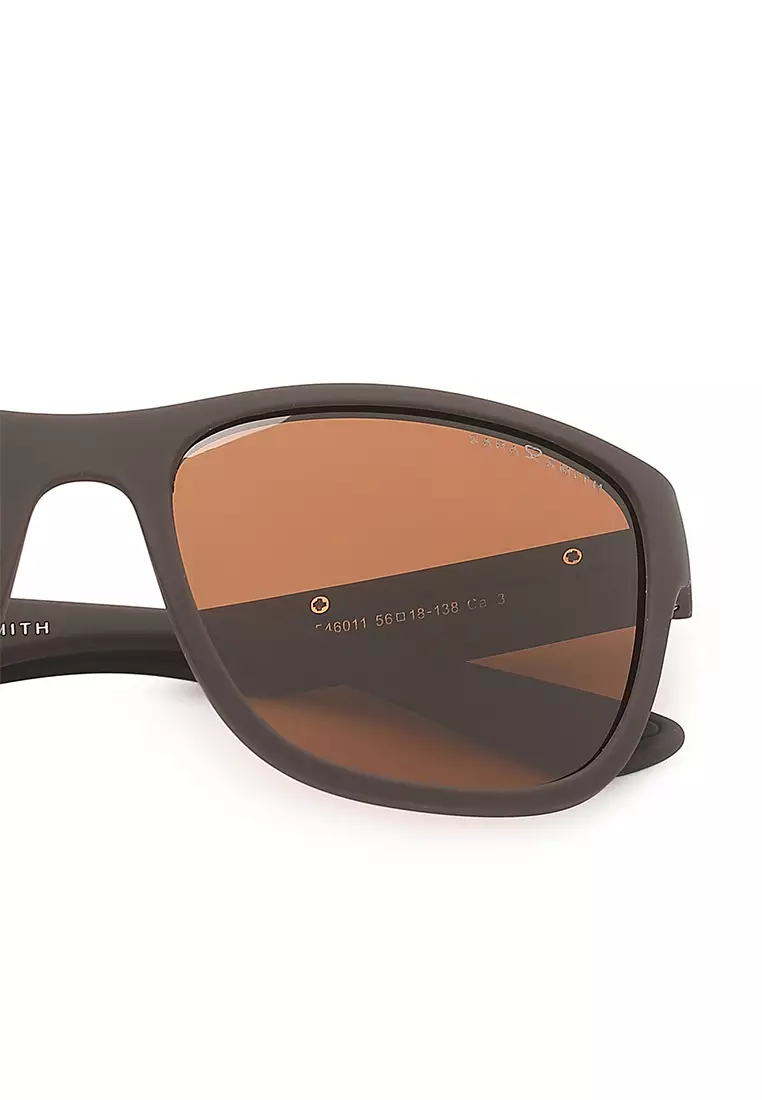 Unisex Casual Polarized Rectangular Sunglasses - Brown