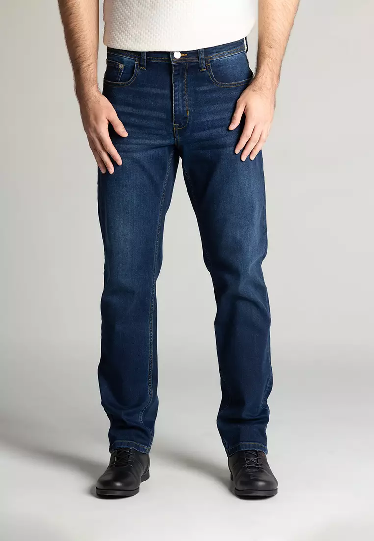 MOC - Celana Panjang Denim Pria Munchen - Dark Navy