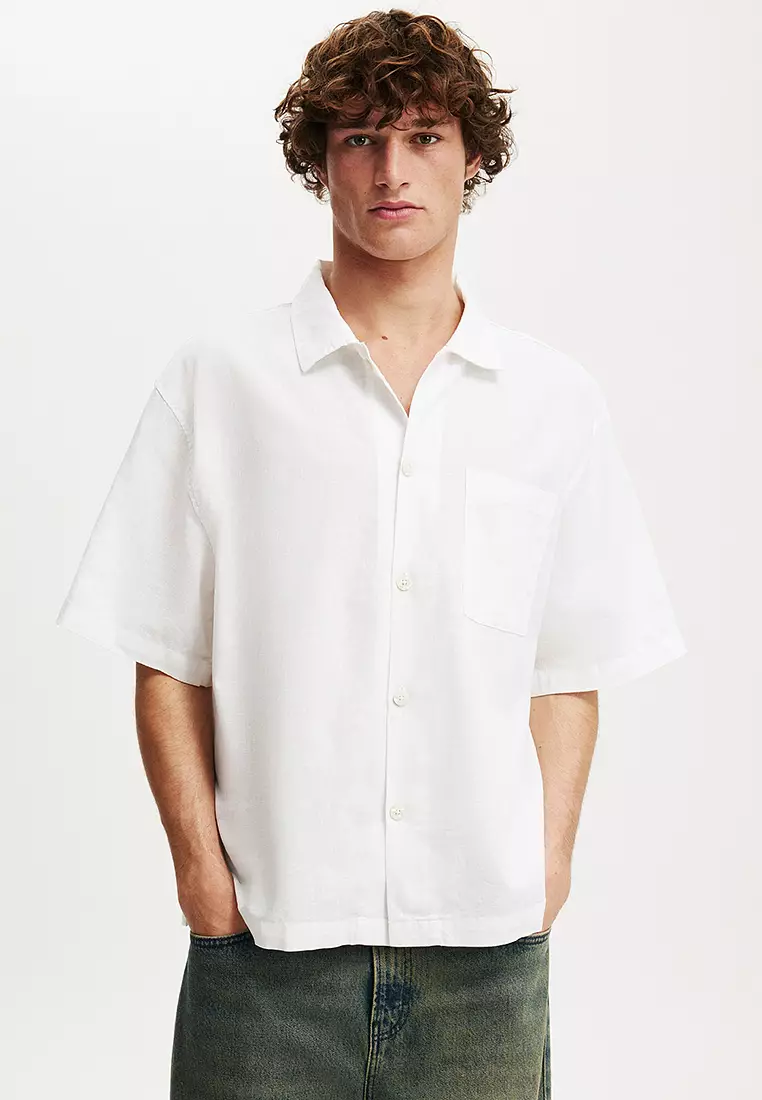 Eli Linen Blend Short Sleeve Shirt