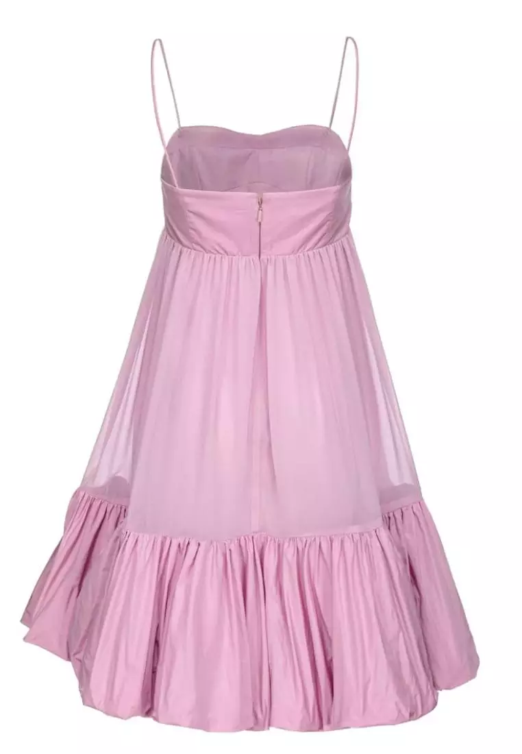 Dress with thin straps and flounce