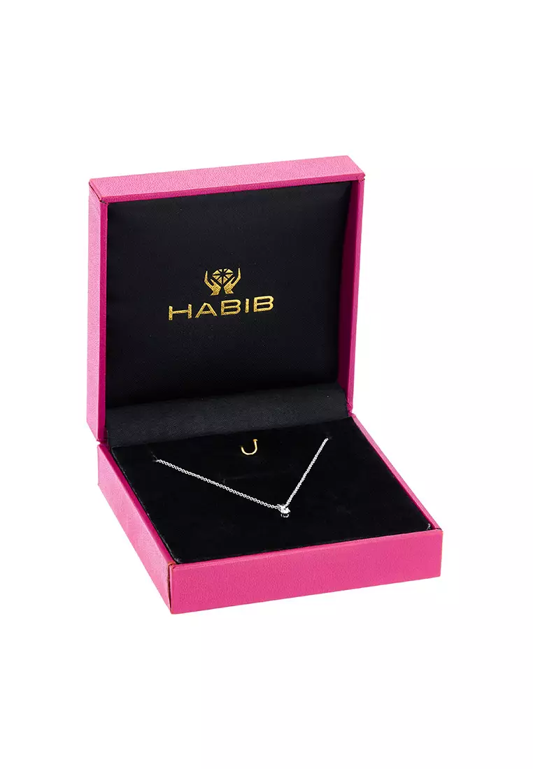 HABIB Round Diamond Necklace in 375/9K White Gold 560080623(WG)