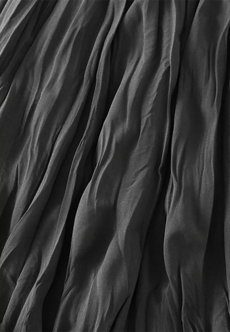 High Waist Pleated Maxi Skirt AF0838