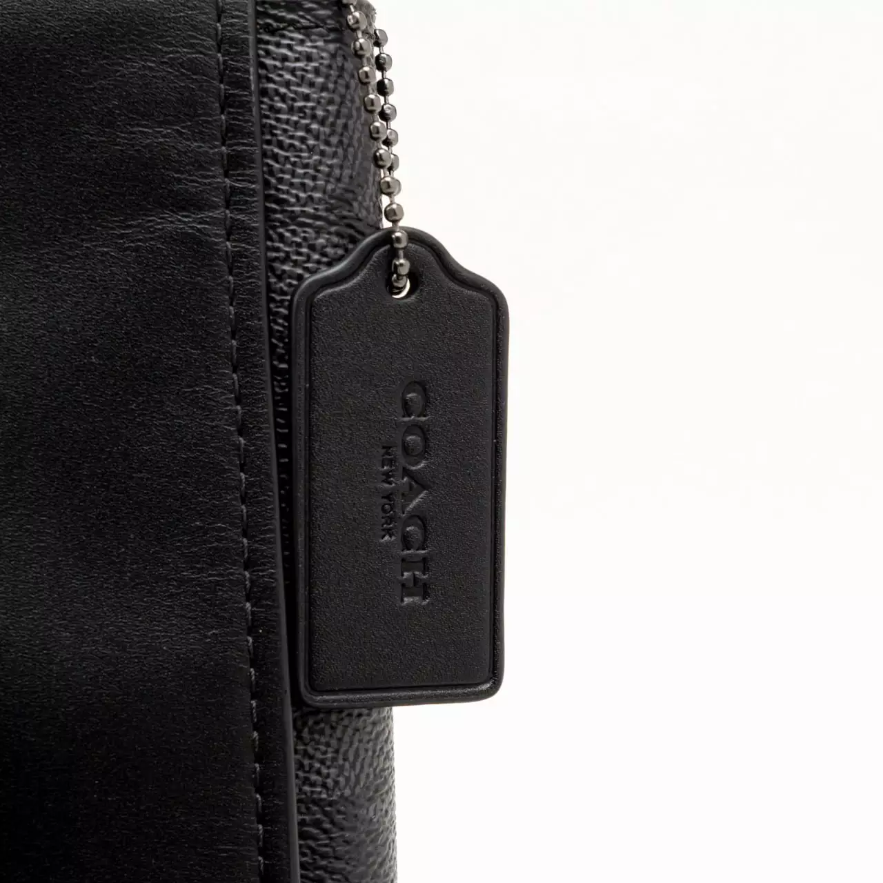 Caleb Messenger Bag in Signature Canvas Charcoal Black