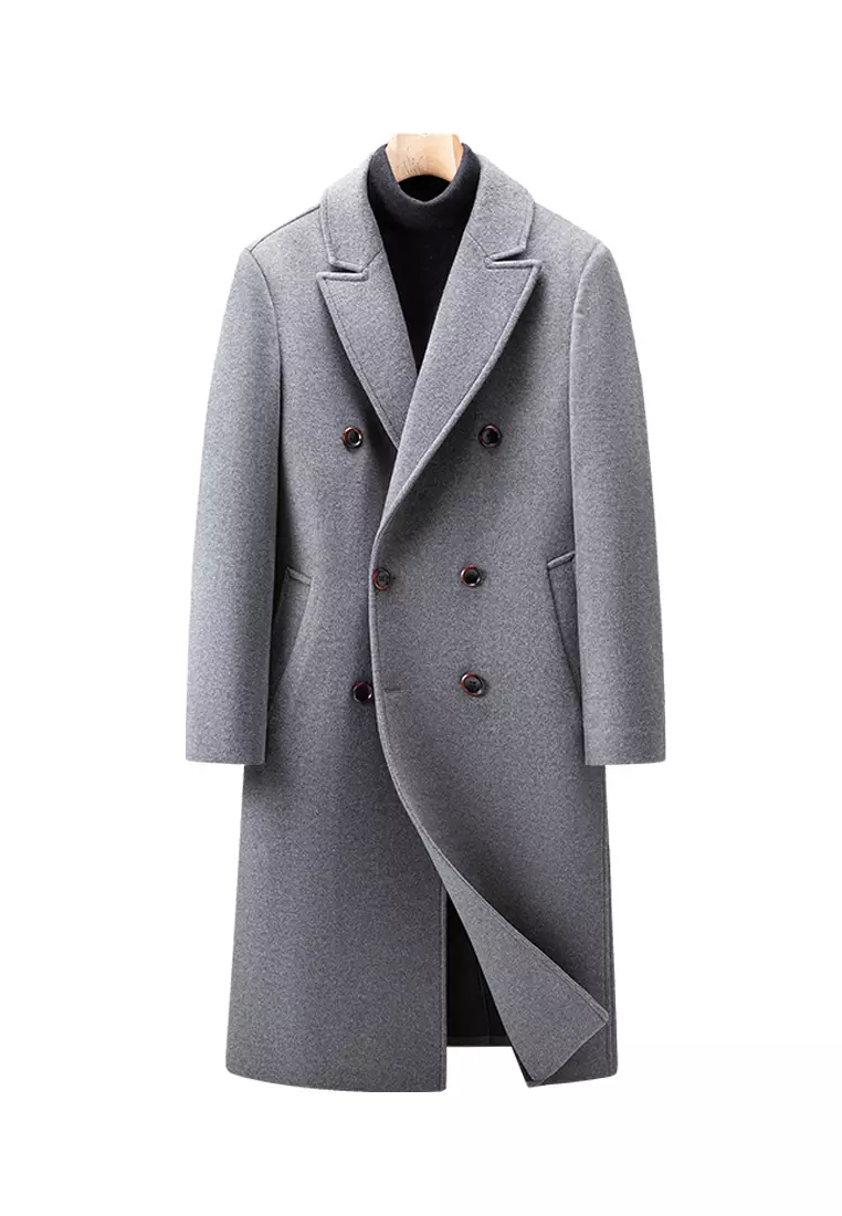 Long Double Breasted Wool Coat 3981