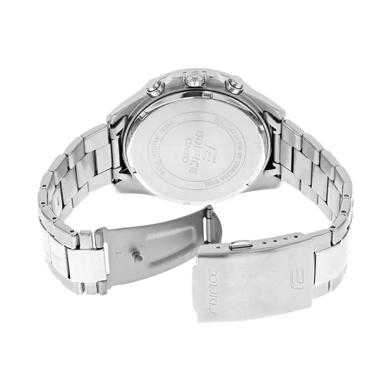 Jam Tangan Pria Casio Edifice EFV-550D-2AVUDF Chronograph Men Blue Dial Stainless Steel Band