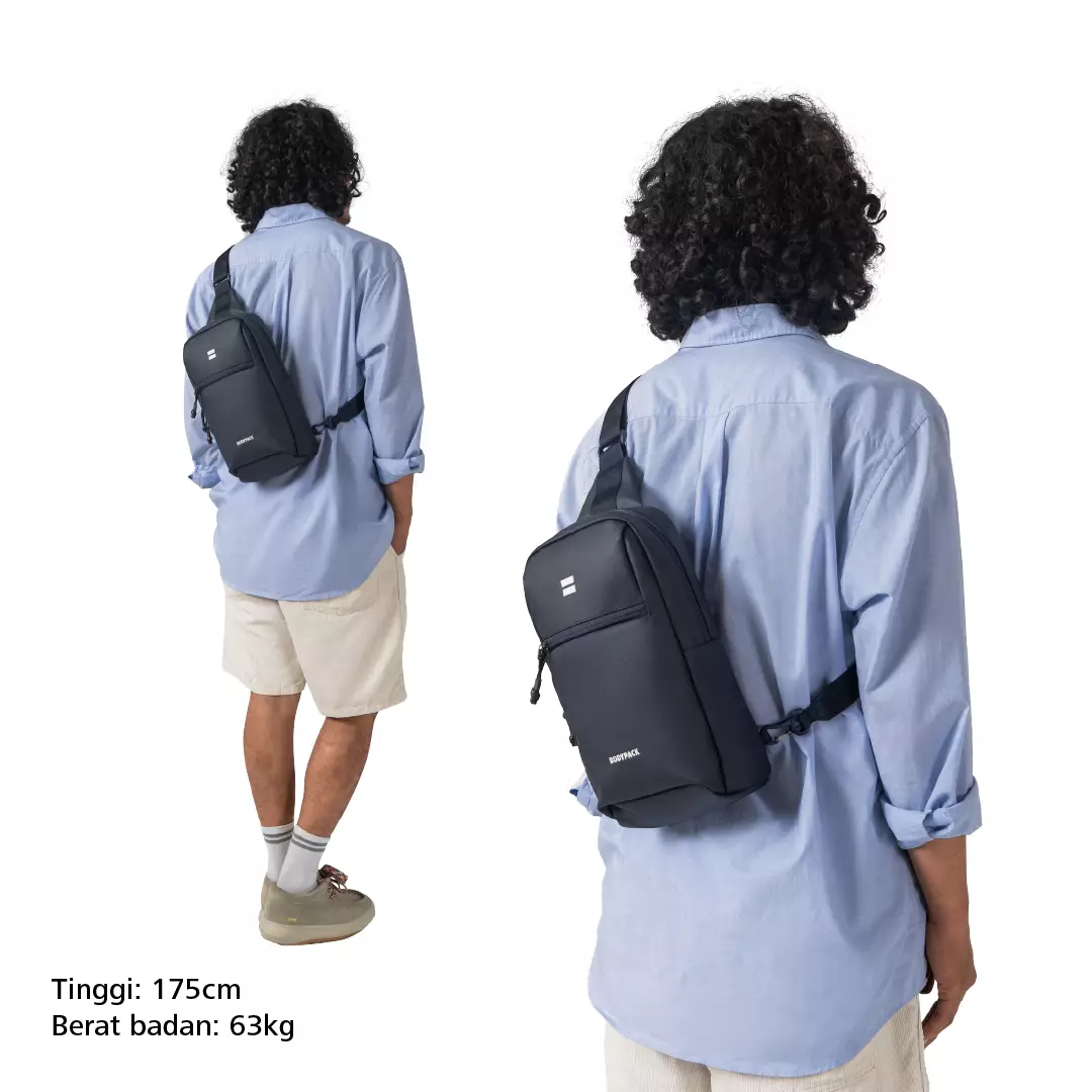 Plaver Sling Bag Tas Selempang Travel Kerja Kuliah Durable Tahan Lama 6 L - Navy