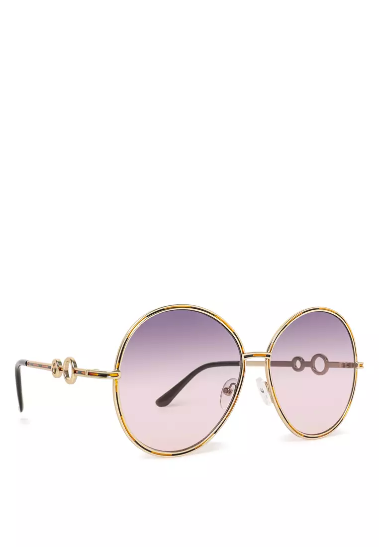 Purple Oversized Full Rim Oval Sunglasses
