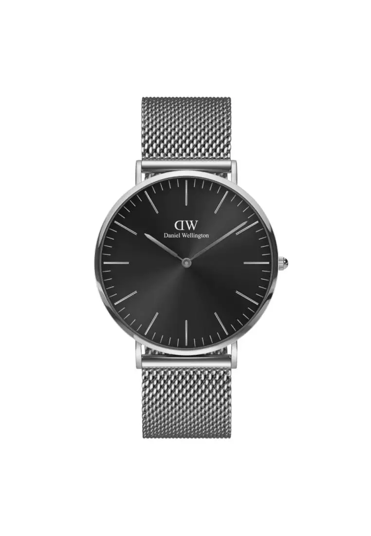 Buy Daniel Wellington Classic 40mm Sterling Silver Onyx Dial Watch