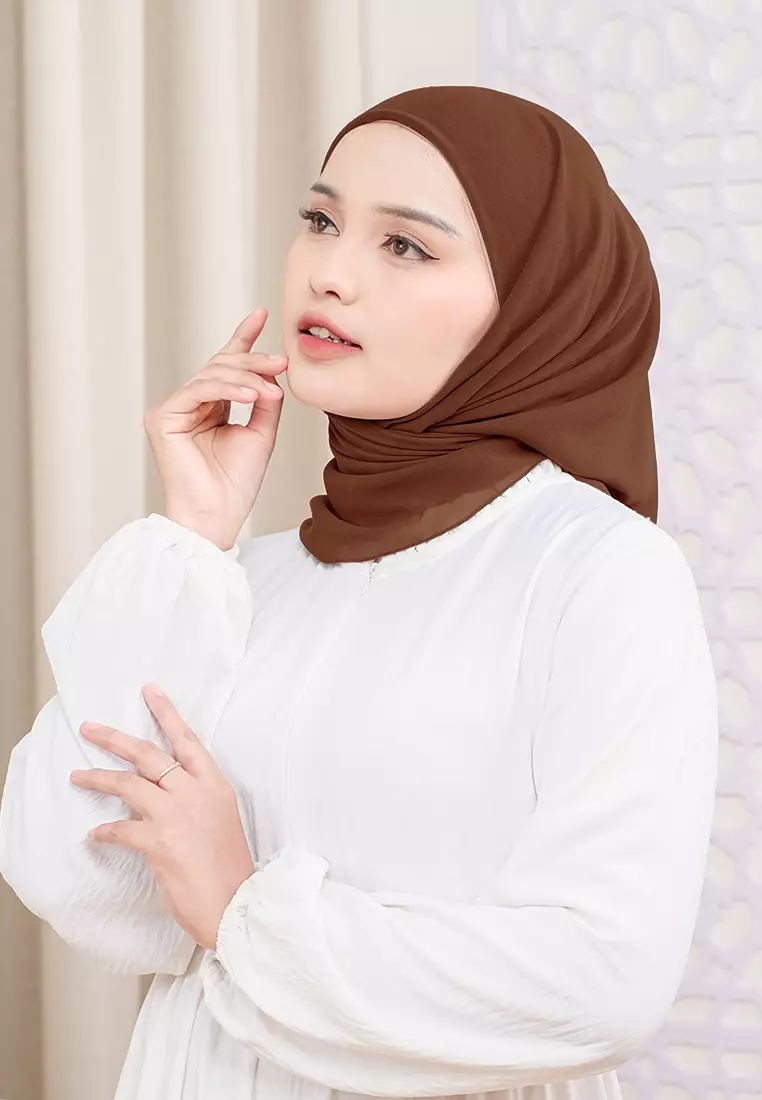 HIJAB INSTAN ALINE - DARK BROWN