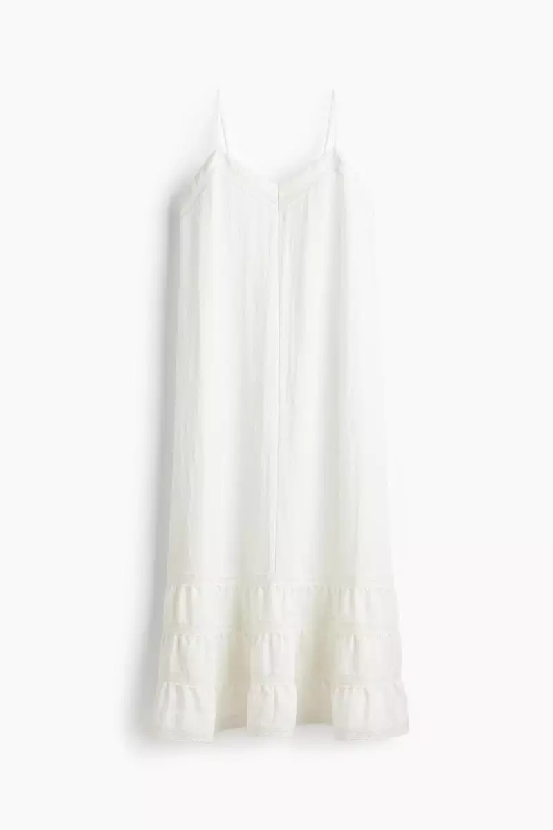 Lace-inset strappy dress