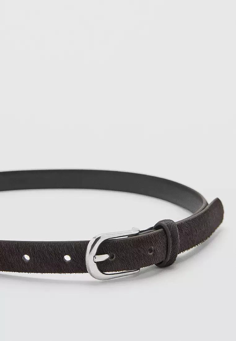 Leather Fur Belt