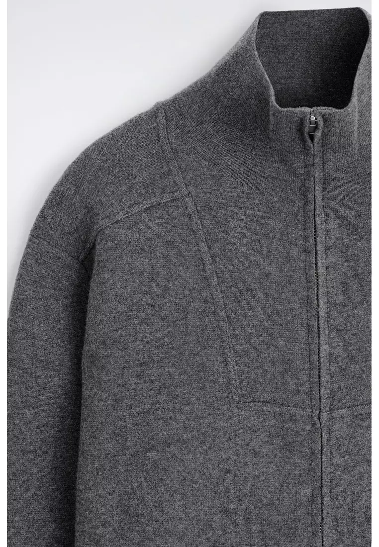 MERINO WOOL ZIP-UP TRACK JACKET