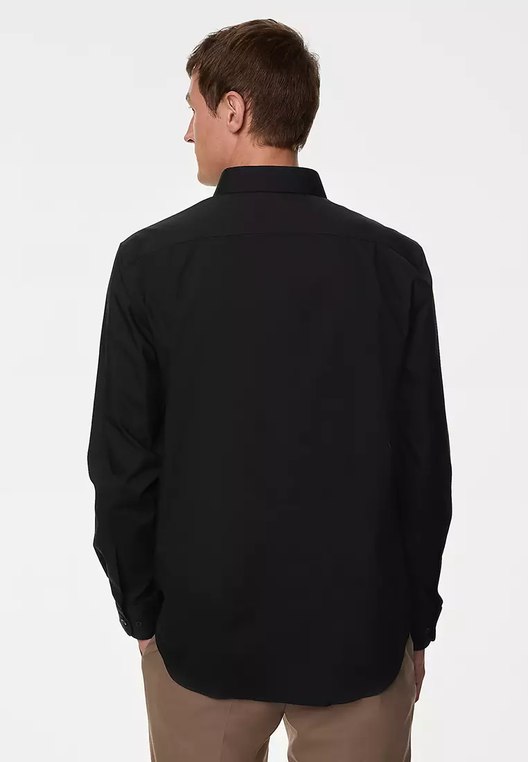 Regular Fit Easy Iron Cotton Blend Shirt