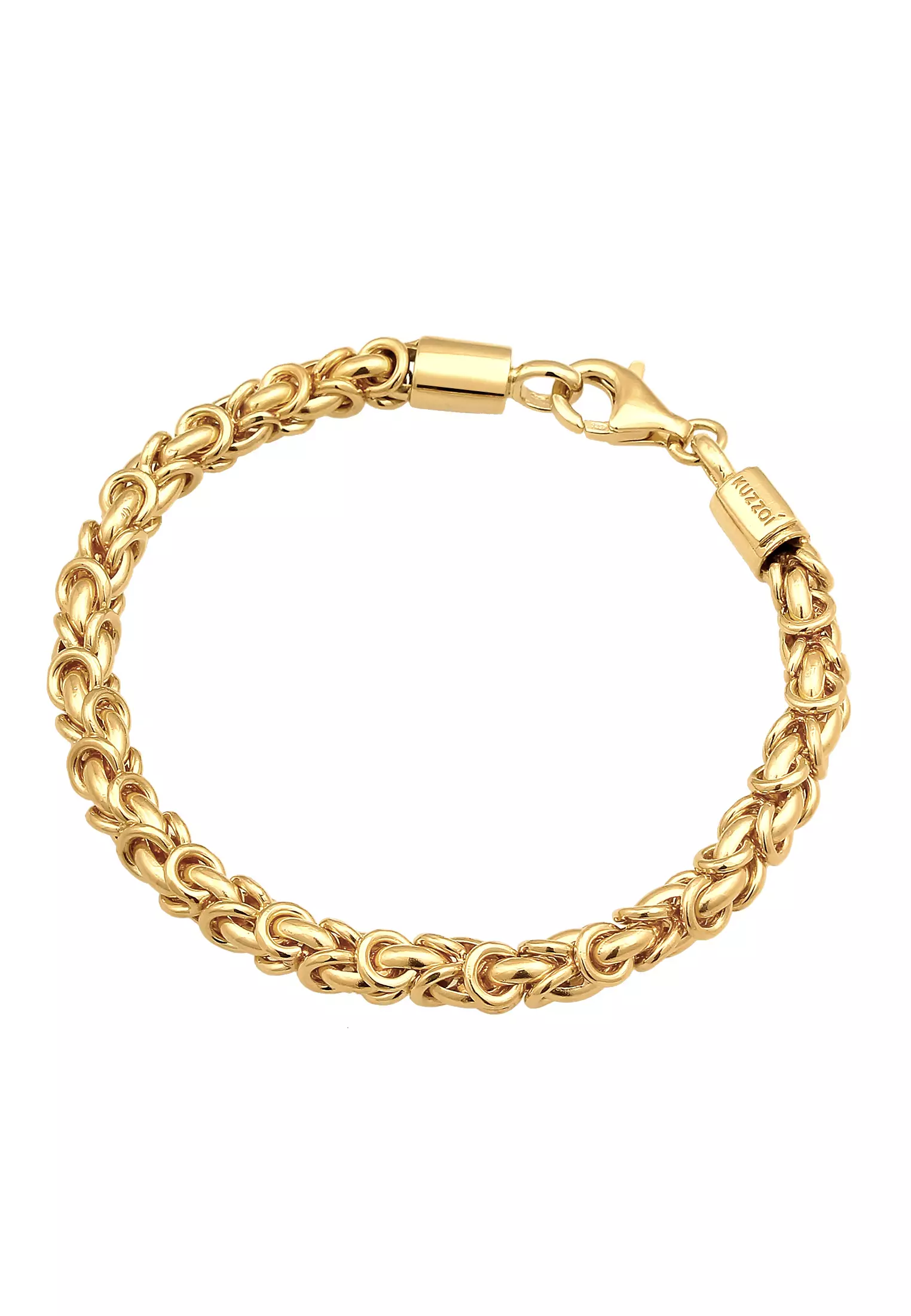 Bracelet Men Links Basic Solid Gold Plated