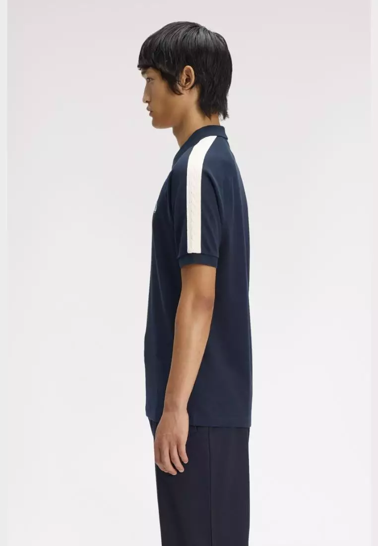 Fred Perry M2450 Cable Taped Polo Shirt (Navy)