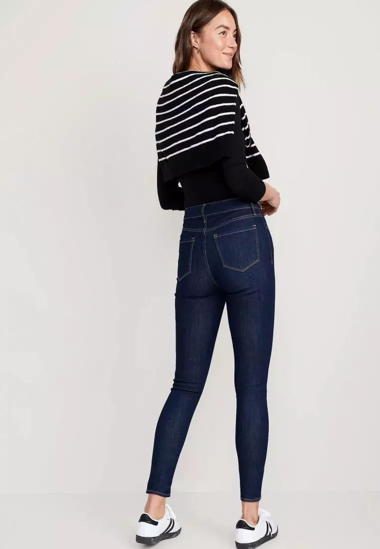 High-Waisted Wow Super-Skinny Ankle Jeans