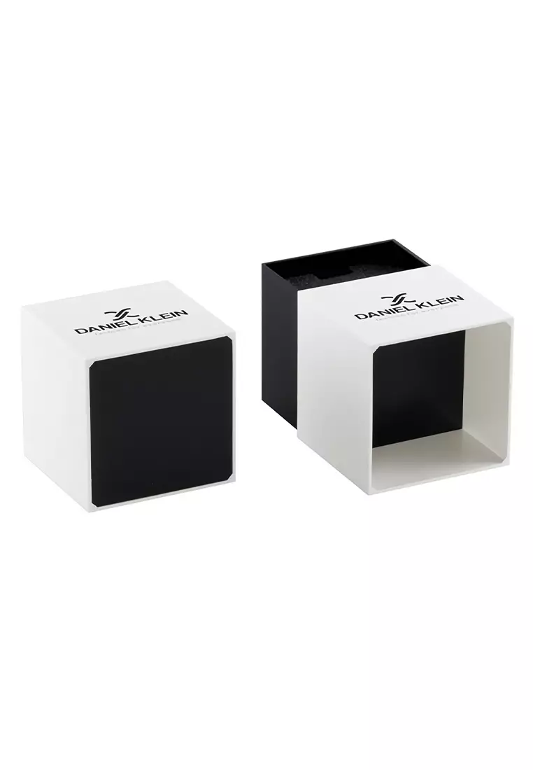 Daniel Klein - Jam Tangan Analog Wanita - Gold - White Leather Strap - DK11945-2