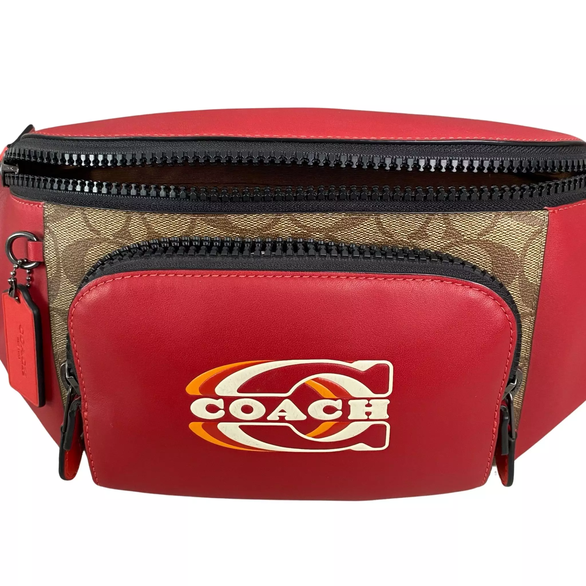 Coach Track Belt Bag In Colorblock Signature