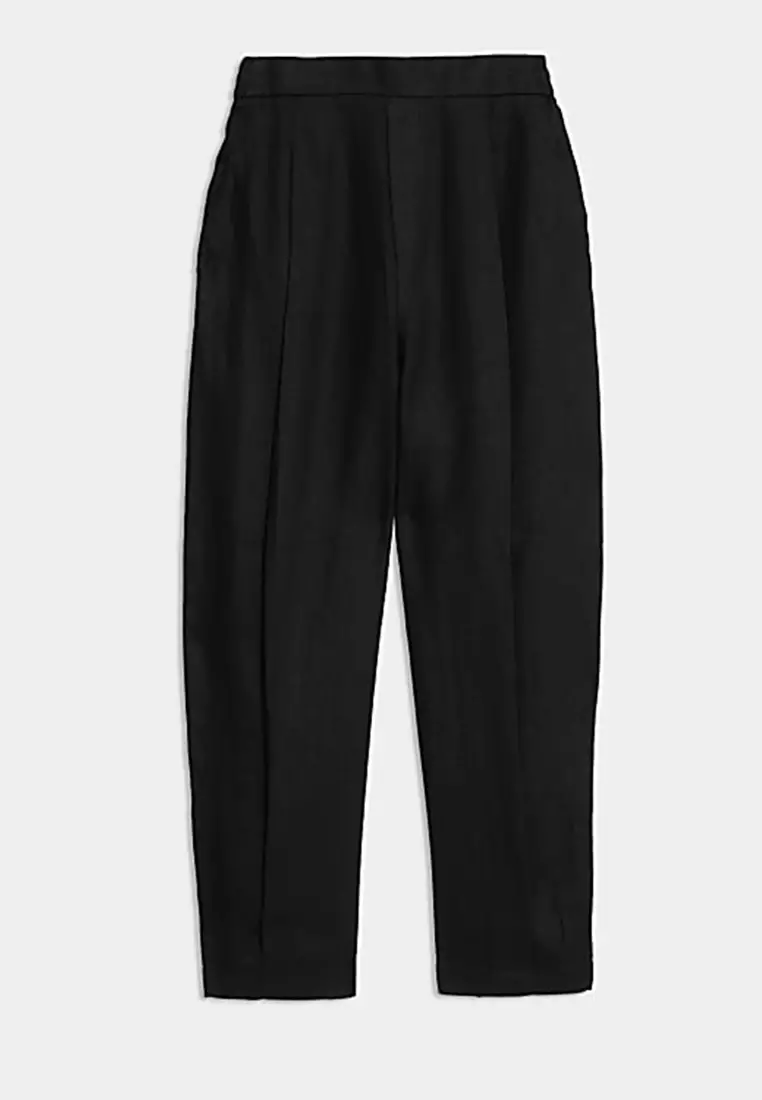 Pure Linen Carrot Leg Trousers