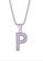 SHANTAL JEWELRY grey and white and silver Cubic Zirconia Silver Alphabet Letter 'P' Necklace SH814AC95KDGSG_1