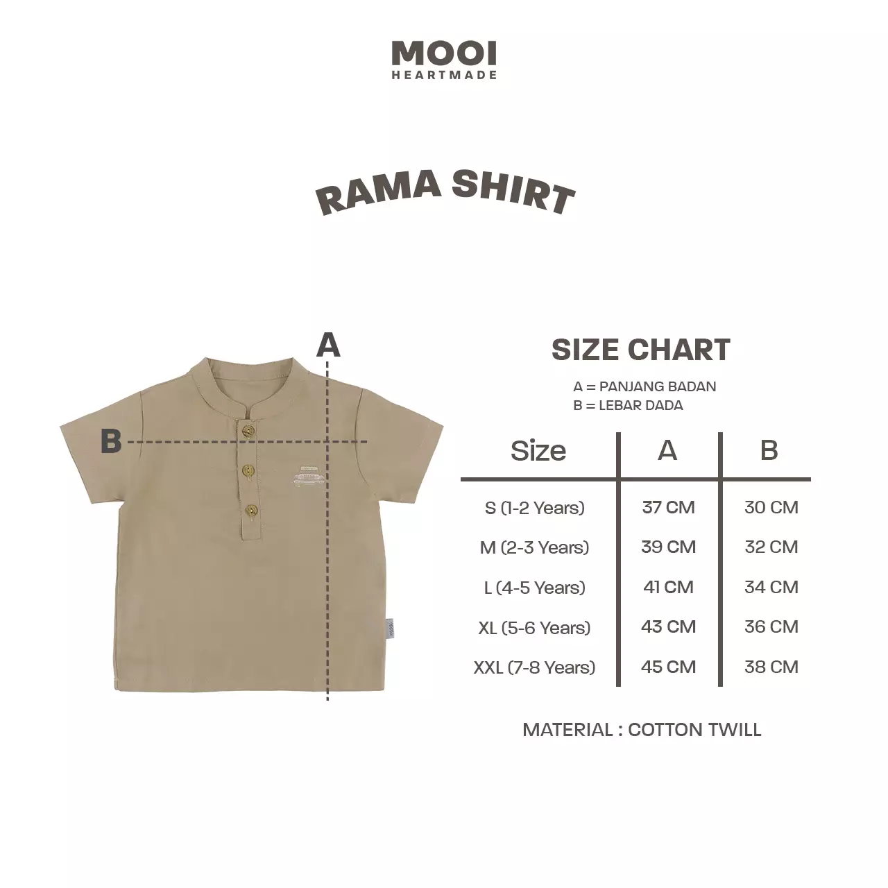 Mooi Kemeja Anak Laki-laki Rama Shirt - Grey