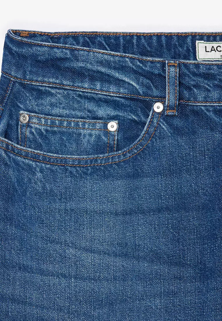 5 Pocket Straight Cut Indigo Jeans