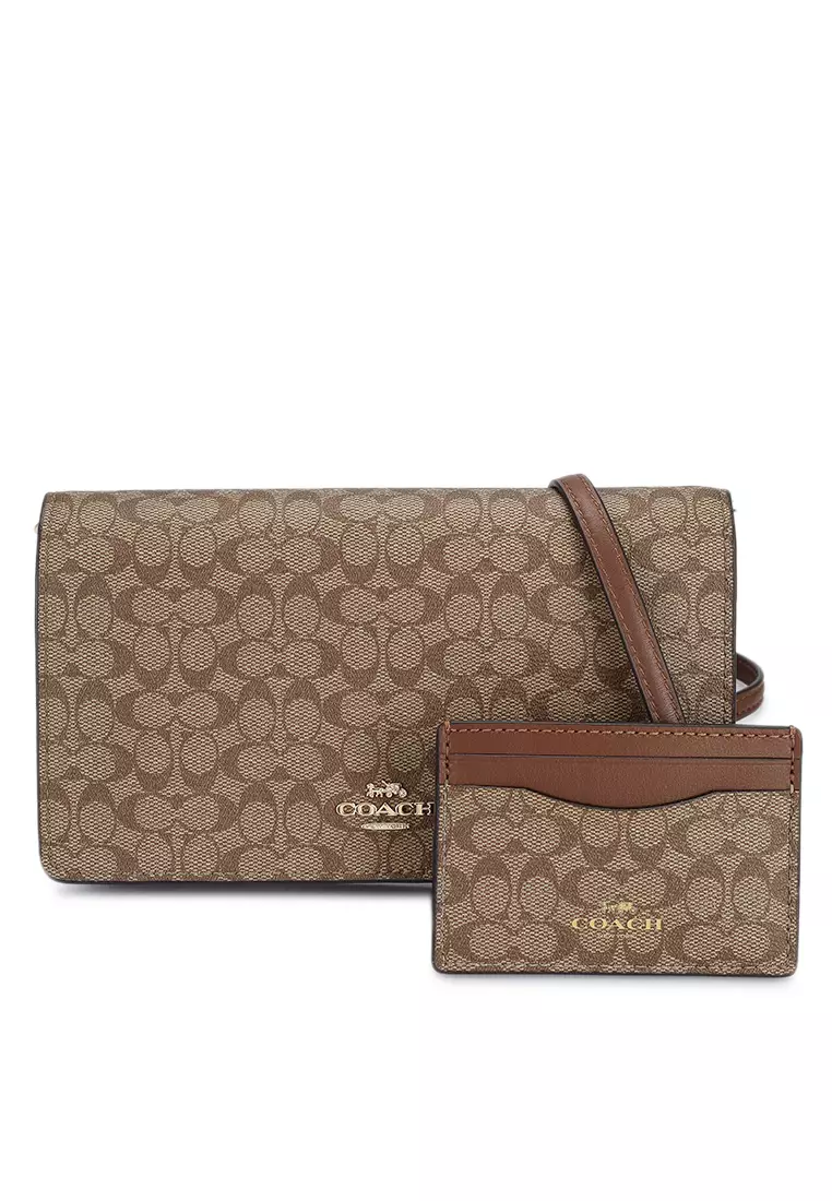 Buy Coach Boxed Anna Foldover Clutch nt 2024 Online ZALORA